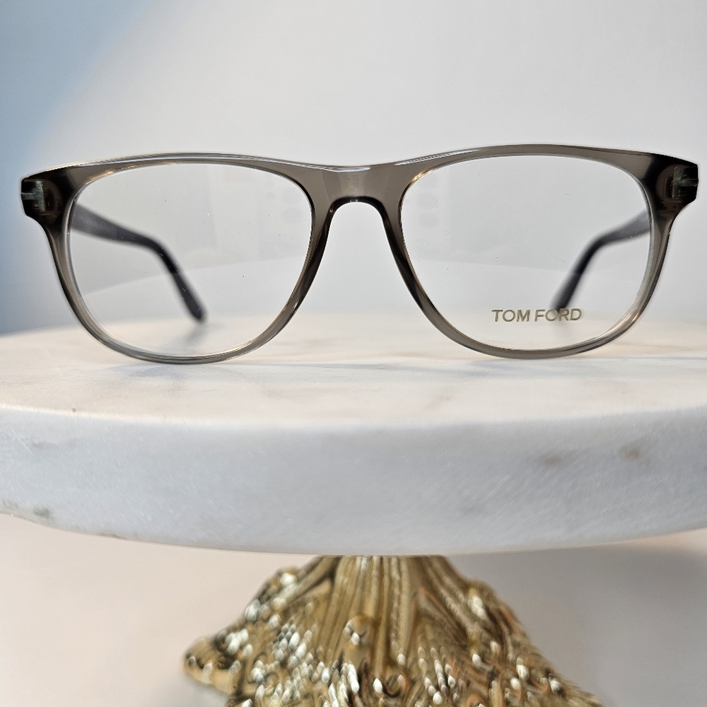 TOM FORD 53 mm Women's crystal gray  round eyeglasses‎ frames